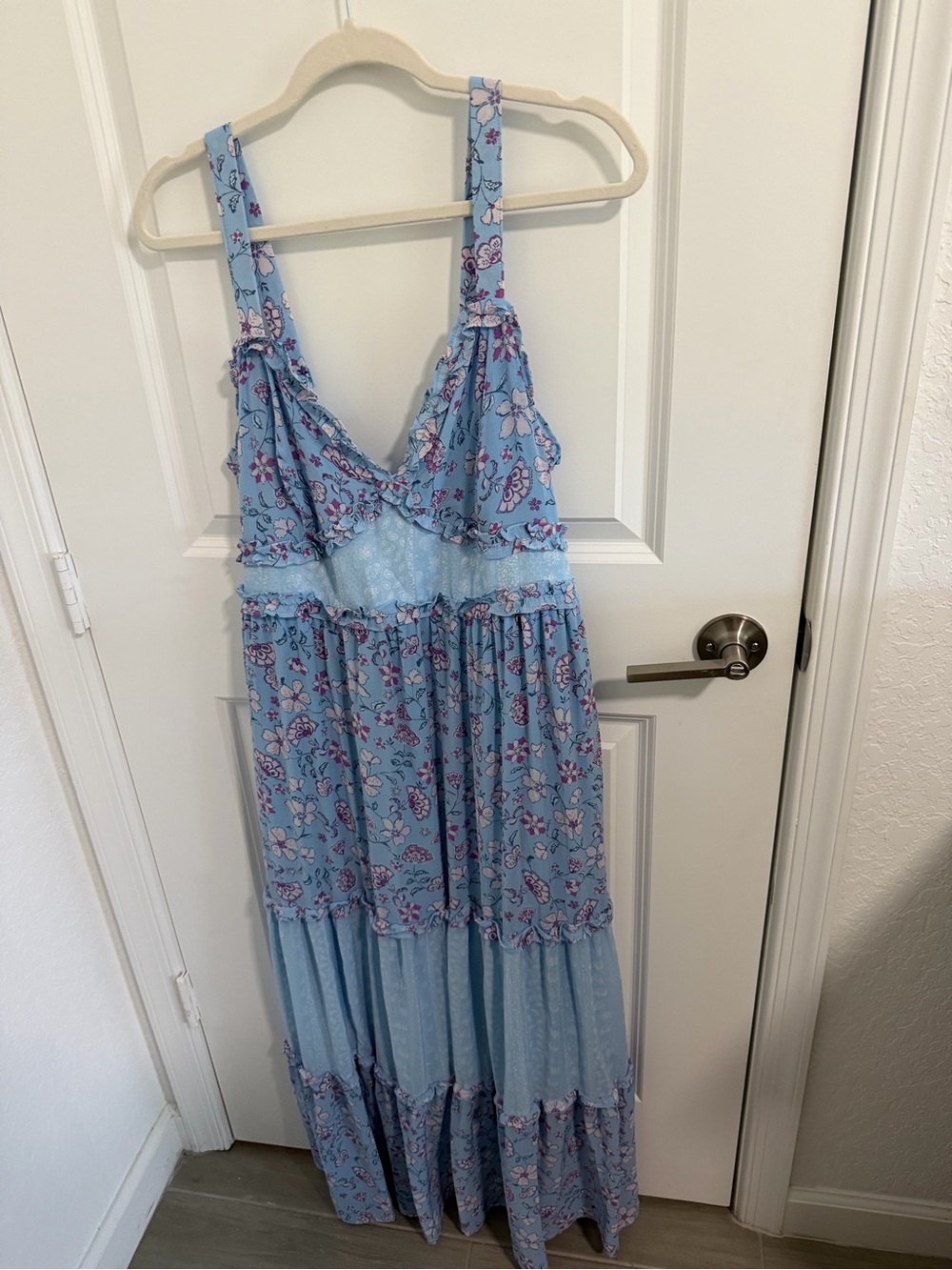 Torrid Woman’s Light Blue Floral Maxi Dress